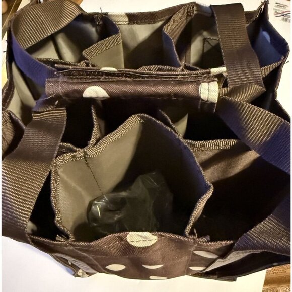 Reisenthel Bottle Carry Bag 9 Bottle Brown Polka Dots Strong Never Used - Picture 6 of 9